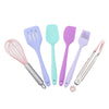 Purple Mini Silicone 6-Piece Baking Spatula Set